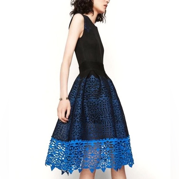 Maje Russe Honeycomb Knit And Guipure Dress Size 1 Retail $665 - Picture 2 of 11